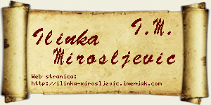 Ilinka Mirošljević vizit kartica